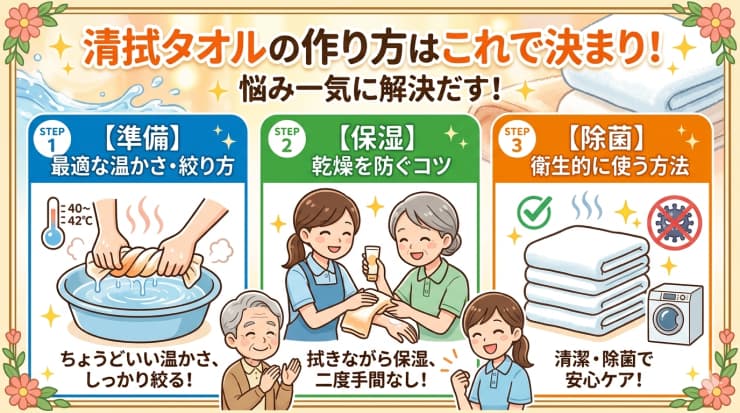 清拭タオルの作り方のアイキャッチ画像