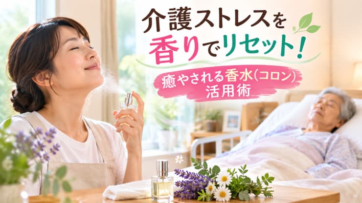 介護ストレスをリセットするために香水（コロン）吹きかけているアイキャッチ画像